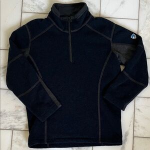 Kids Kuhl Black Quarter-Zip Sweater/Jacket
